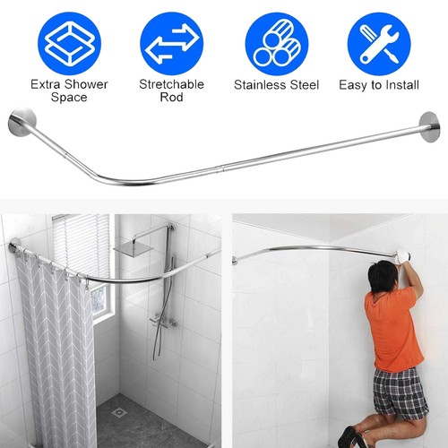 Shower curtain rail pole - curtain,