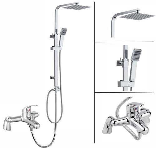 Shower kit twin - kit, chrome