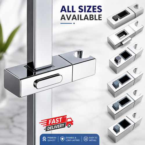 Square pipe shower head holder - shower,