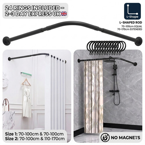 Shaped shower curtain - l,