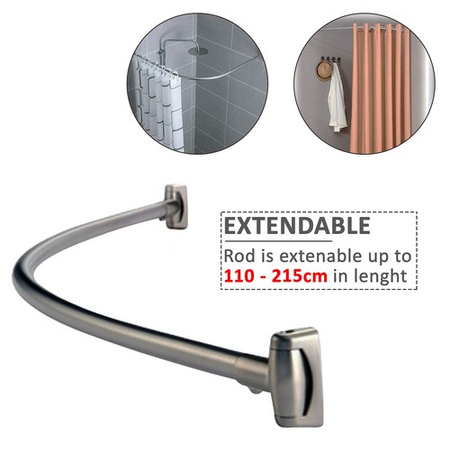 Shower curtain rod rail - shower,