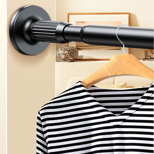 Extendable steel wardrobe rail - steel,