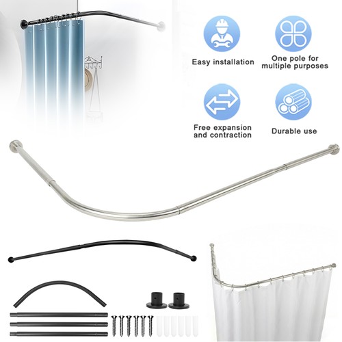 Shaped shower curtain rail - l,